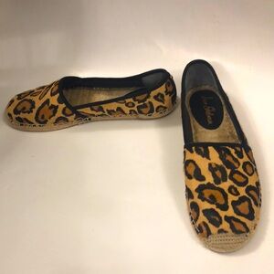 Sam Edelman 9.5M (41 EU) Flat Espadrille Leopard printed Calf hair Excellent